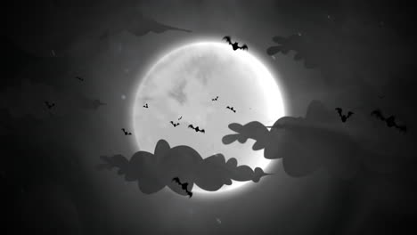 Halloween-Hintergrundanimation-Mit-Fledermäusen-Und-Mond-2