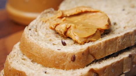 peanut butter on whole wheat bread