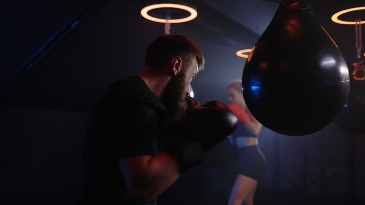 Sesión de entrenamiento de boxeo