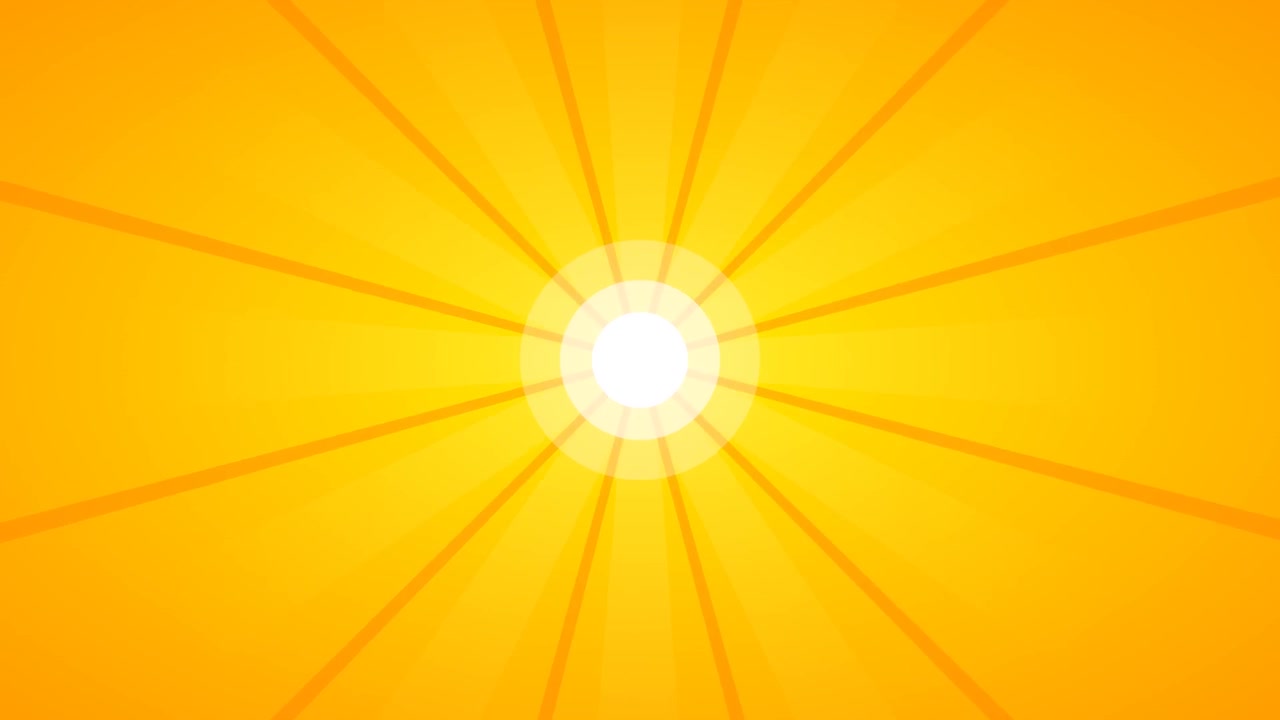 Abstract Yellow Sunburst Background with Radiating Light Rays