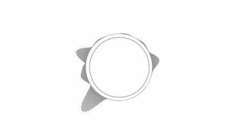 audio spectrum circle simulation on white background use for music and computer calculating concept