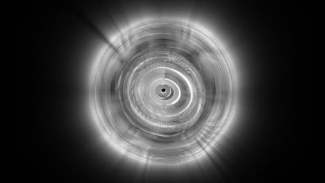 patrón circular abstracto en blanco y negro