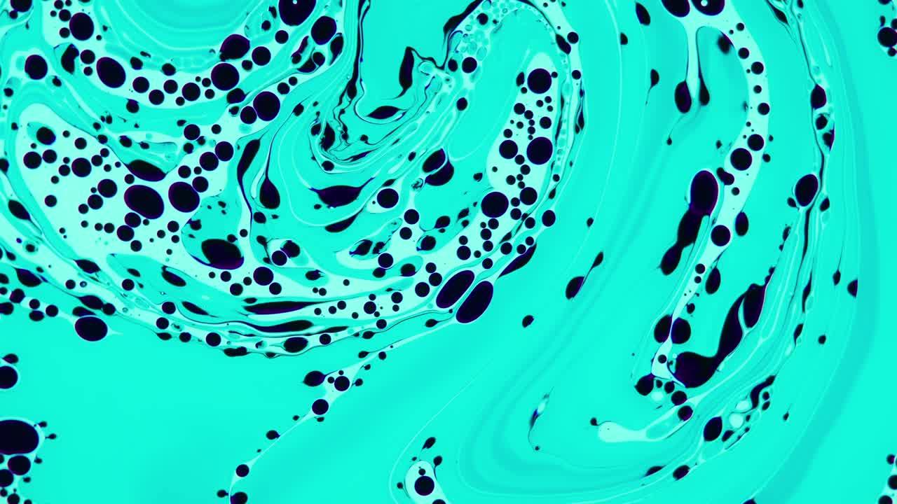 Shiny teal liquid motion background