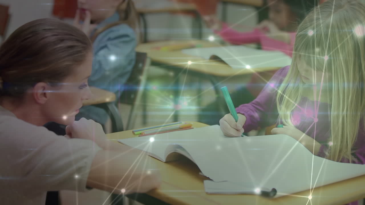 여학생들의 글쓰기를 통한 연결 네트워크의 애니메이션