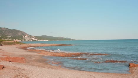 Alcossebre-seascape-overview,-Costa-del-Azahar-,-Valencian-Community,-Spain