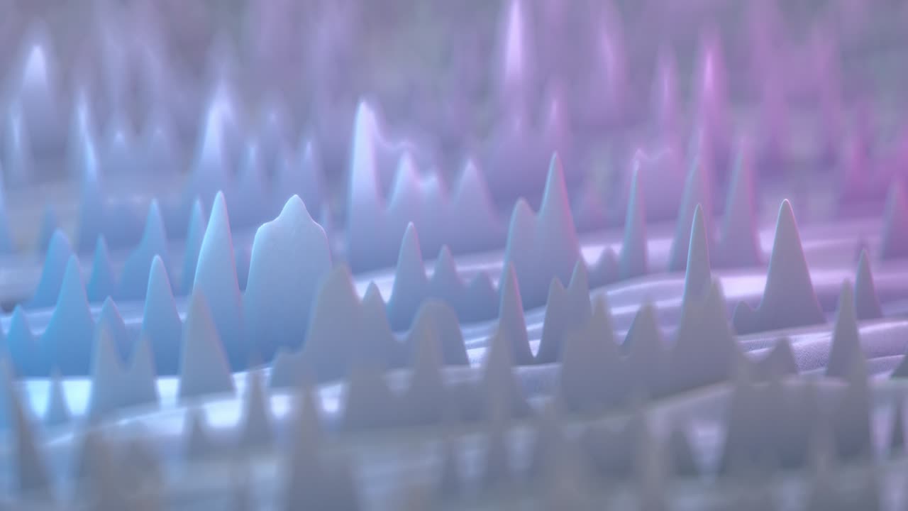 소리 파동과 함께 기술적 배경 3d 렌더링 애니메이션