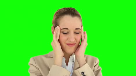 businesswoman with a headache