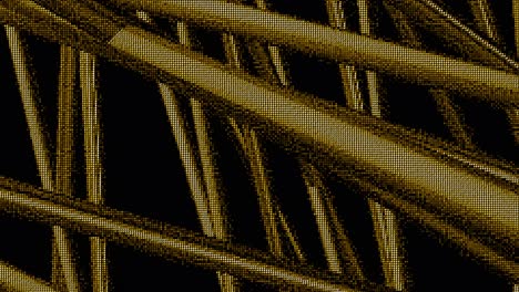abstract geometric pattern with gold lines on black background
