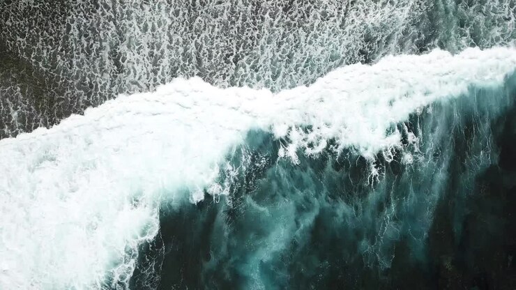 Great Aerial Shot over low-lying coastal areas in Siargao