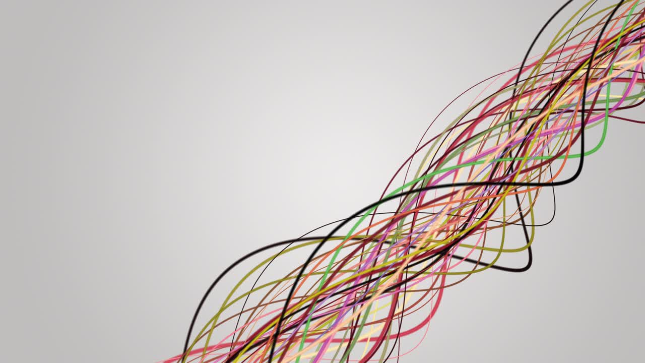Fantastic animation with stripe wave object in slow motion and space for text, 4096x2304 loop 4K