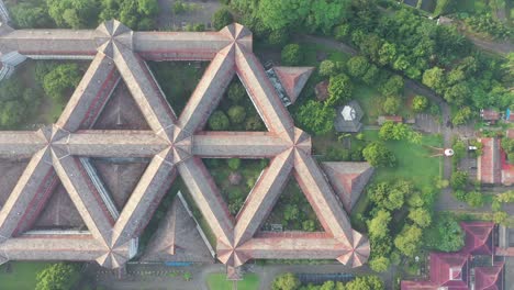 geometric roof design of a historical building