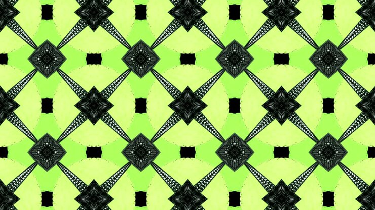 Sfondo decorativo astratto ornato in loop. Caleidoscopio 3D o mandala.