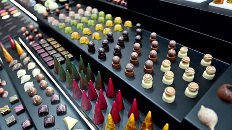 mini desserts are displayed during the gulf food exhibition in united arab emirates