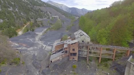 lavadero de carbón antiguo en vista aérea de palencia