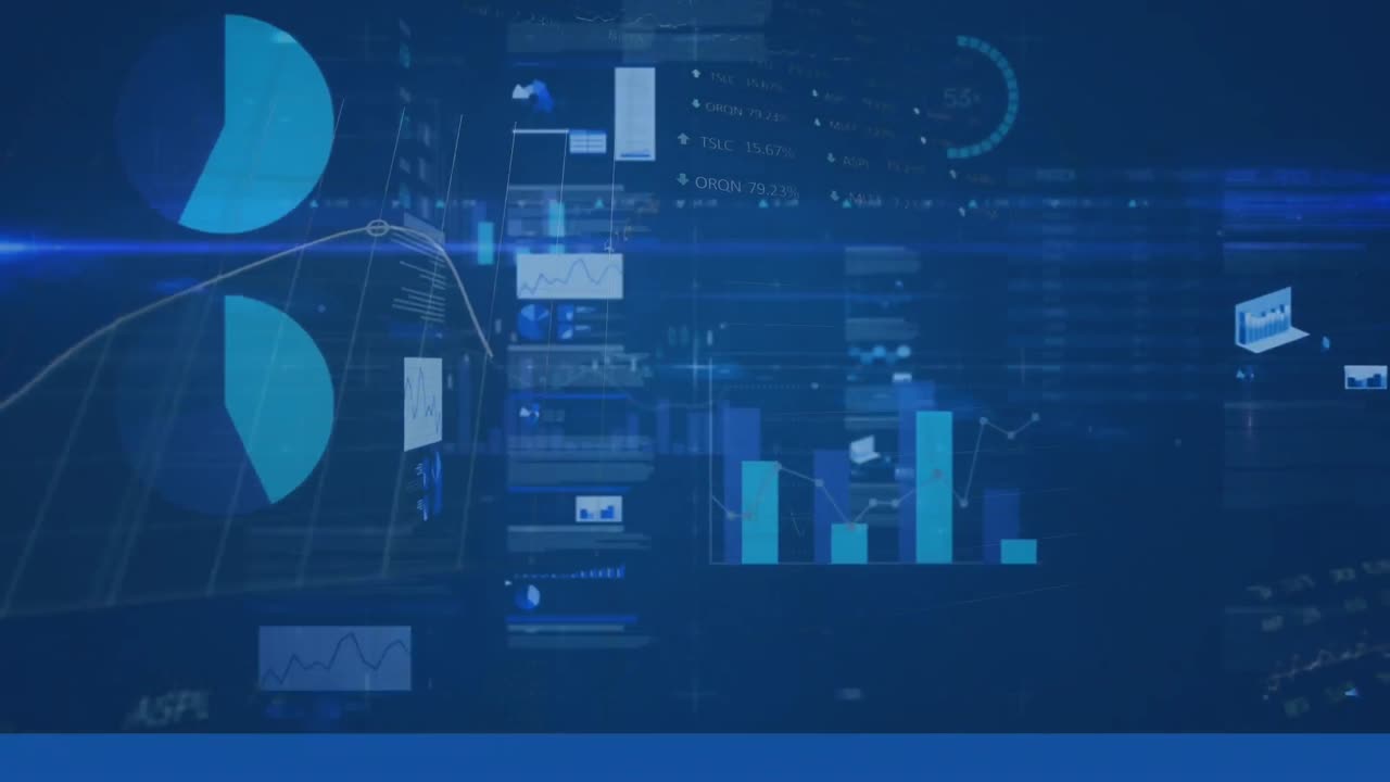 Animation of financial data processing and statistics recording