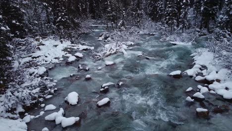 creek with snow wide static