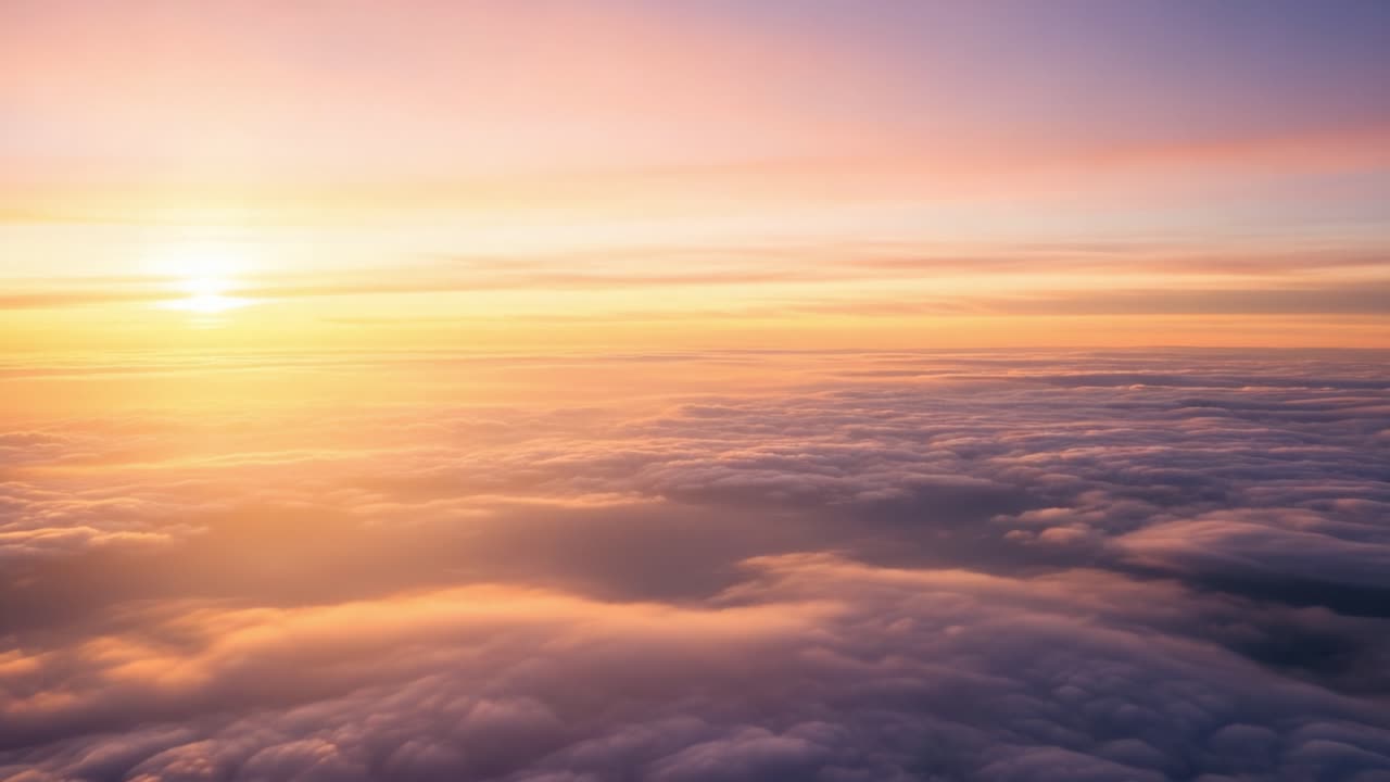 Golden Sunset Above the Clouds