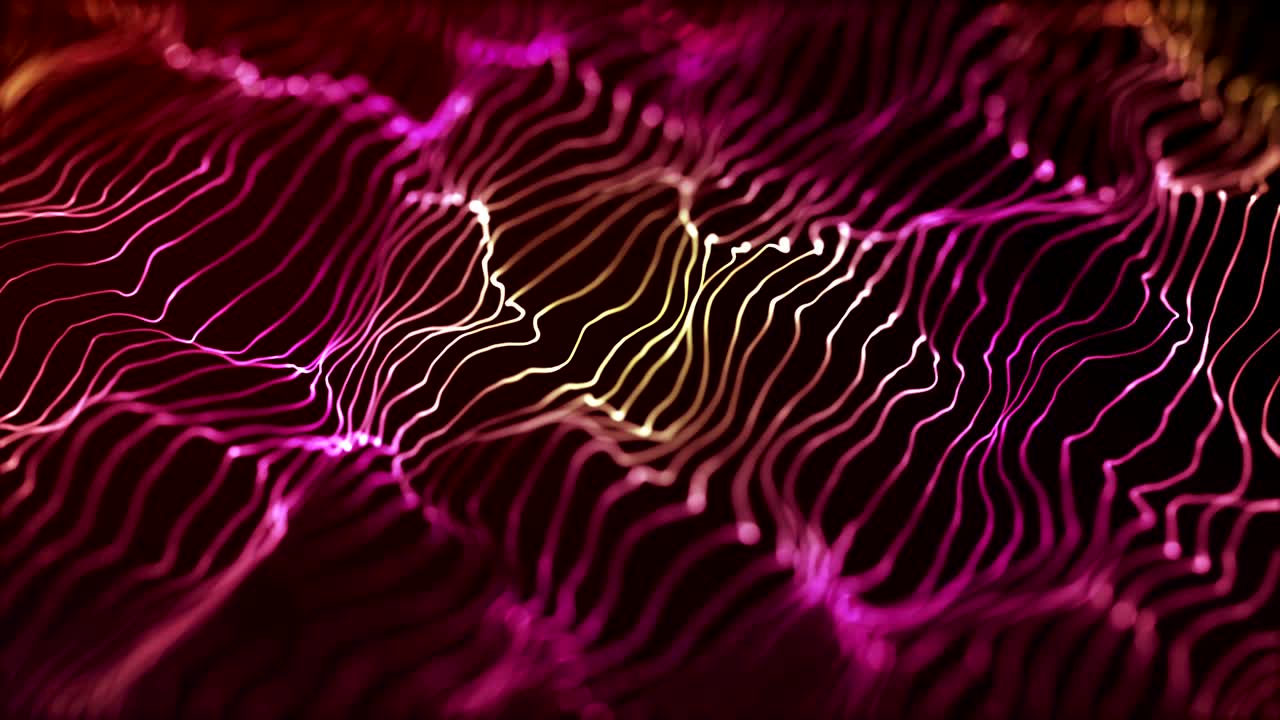 elegant abstract waving string lines motion background seamless loop pink