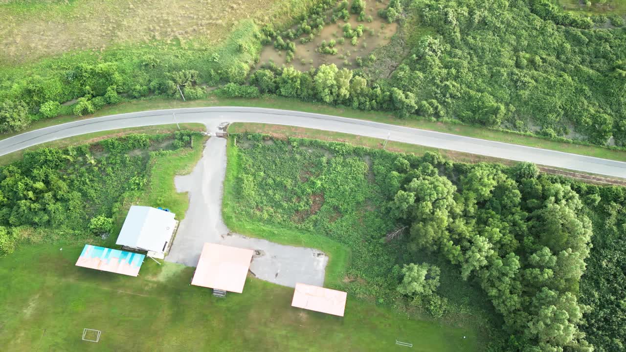 Aerial Drone View During Summer Kabong Fishing Village,With River And Beach,Sarawak,Borneo