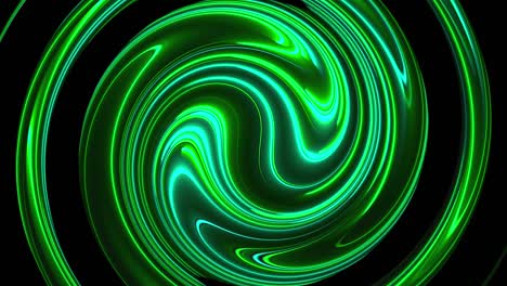 computer generated abstract twist background. 3d rendering circular merger of neon color lines