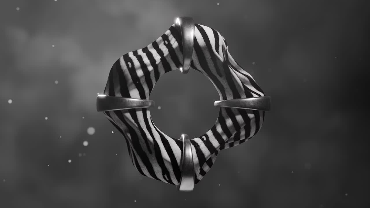 Abstract Zebra Ring