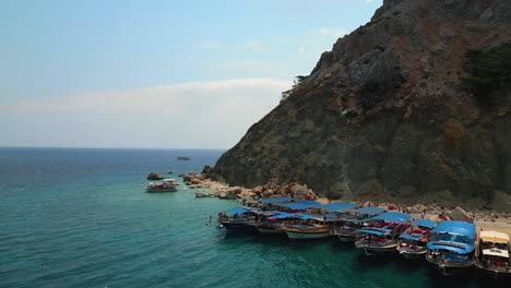 stunning aerial footage captured by drone showcasing the crystal-clear turquoise waters and white sand beaches of suluada island - 4k cinematic drone footage - suluada - turkey_02