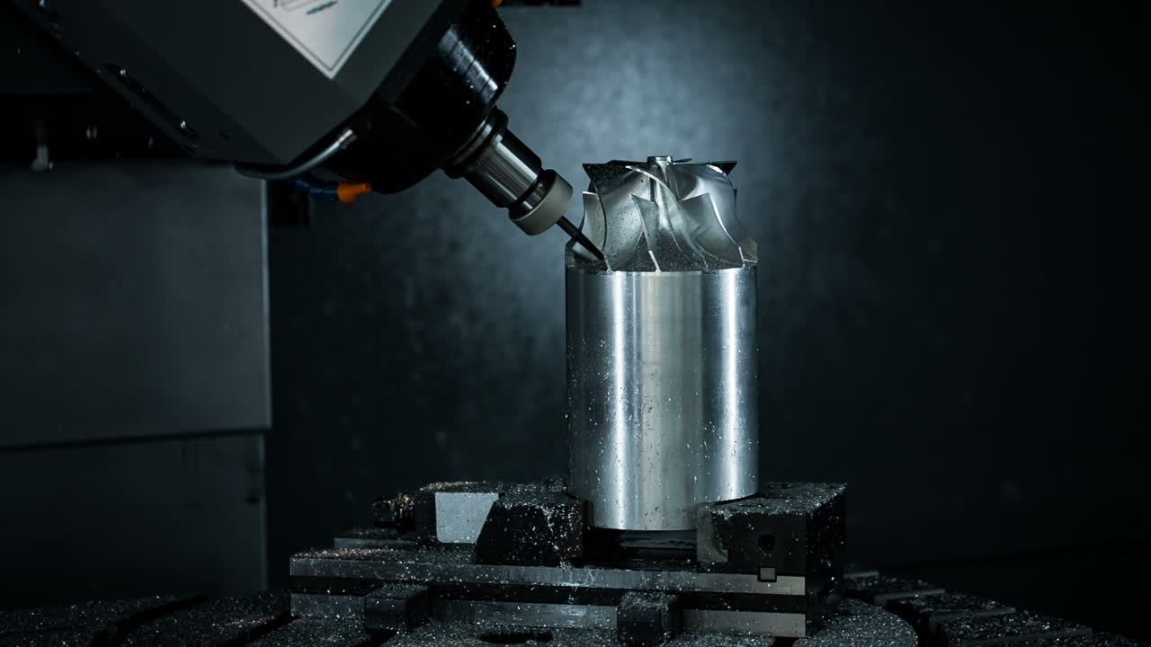 máquina de fresado cnc para el trabajo de metales.