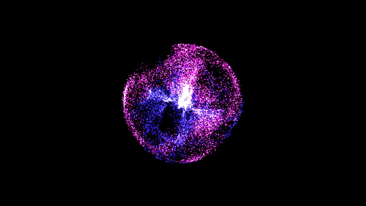Vakker kule med svart bakgrunn. Magisk effektdesign. Abstrakt blå globus i rommet