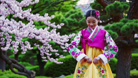 young woman in traditional korean hanbok