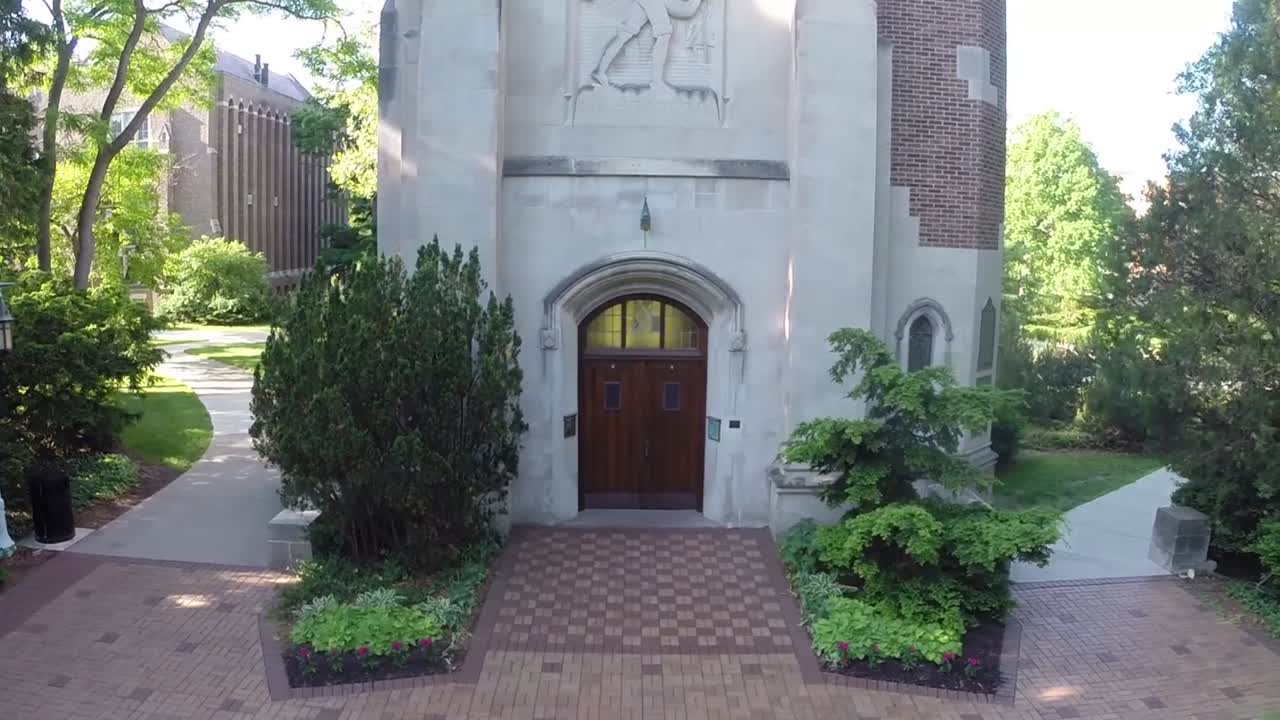 4k 보몬트 타워 공중 미시간 주립 대학