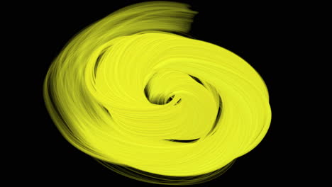 salpicaduras de pinceles de pintura de arte amarillo espiral