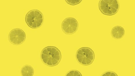 los limones caen el fondo abstracto. 4k bucle continuo. fiesta de la temporada. concepto de fruta de verano.