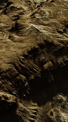 aerial view of a rocky mountain landscape