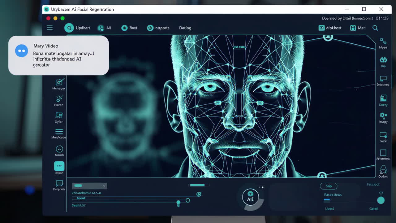 AI Facial Regeneration Software Interface
