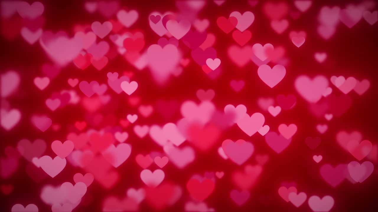 fondo de gradiente abstracto con forma de corazón rojo que fluye - bucle infinito 002