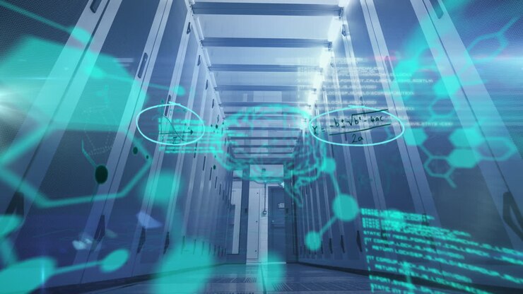 Chemical structures and data processing against empty server room