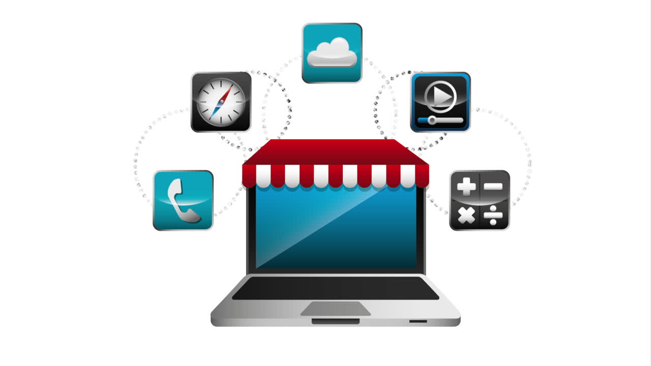 marketing en las redes sociales con computadora portátil