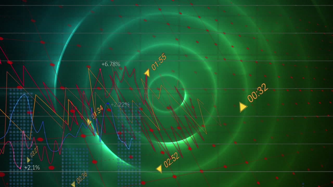 움직이는 모양에 대한 데이터 처리의 애니메이션