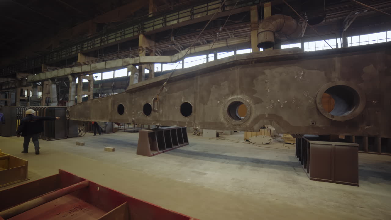 Large Metal Structure in Industrial Factory