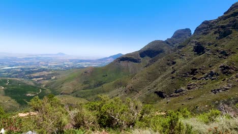 panning view of the paarl valley, western cape