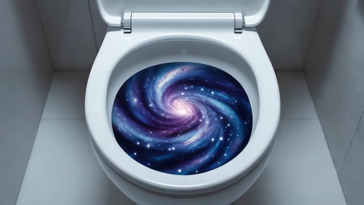 galaxia en un baño