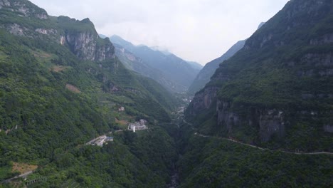 aerial photography of the canyon between two mountains