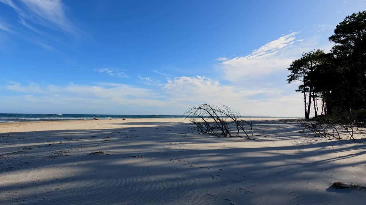 Walking Through White Sand Beach Of Matarangi On The Coromandel Peninsula Of New Zealand. POV Shot