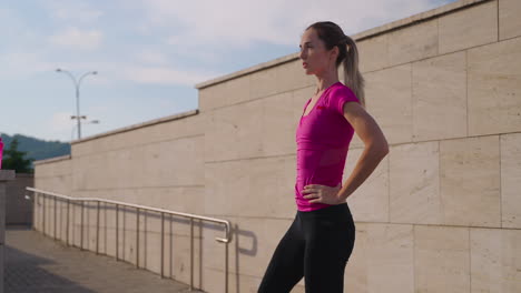 woman exercising outdoors