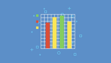 infografía de estadísticas en animación de diagramas