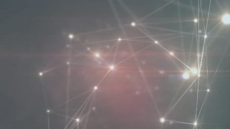 animación de la red de conexiones sobre un fondo gris