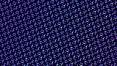 cuadrícula colorida que cruza líneas en azul, púrpura y rosa
