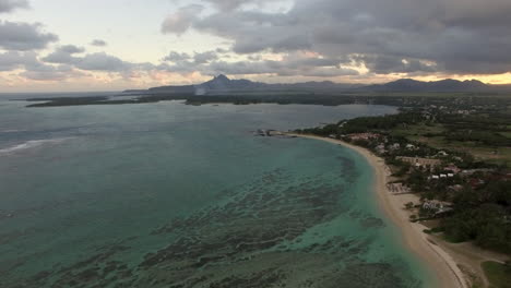 Aerial-view-of-coast-line-of-Mauritius-Island