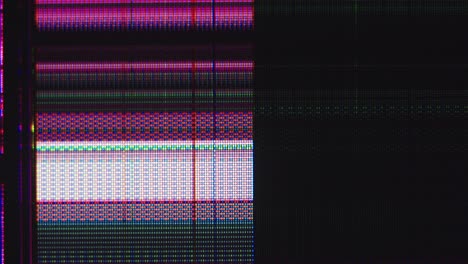 broken flickering lcd display macro view