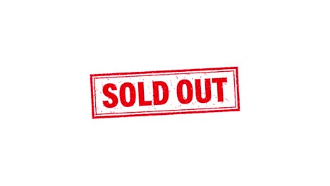 sold out stamp sign. motion graphics.